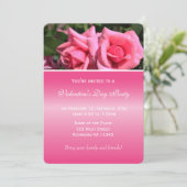 Roze roze roze roze Valentijnsdag Kaart (Staand voorkant)