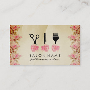 roze roze roze roze vintage haarstylist roen visitekaartje