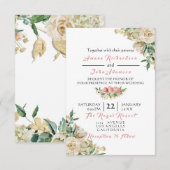 Roze roze roze rozenivoren - roemeense goudbloem - kaart (Voorkant / Achterkant)