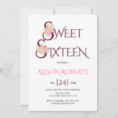 Roze roze roze rozenrozen zestien kaart (Voorkant)