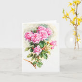 roze roze roze schilderingen teruggezet blanco kaart (Gele Bloem)