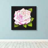  roze roze roze tekening zwart gerasterd canvas afdruk (Insitu (Houten vloer))