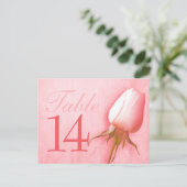 Roze roze roze trouwerijtafel nummer 10-39 briefka briefkaart (Staand voorkant)