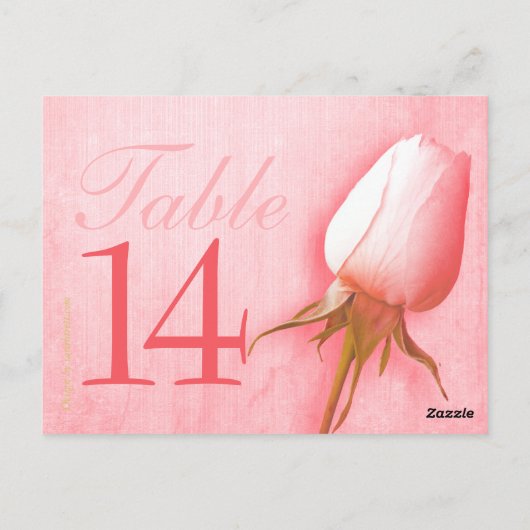 Roze roze roze trouwerijtafel nummer 10-39 briefka briefkaart (Achterkant)