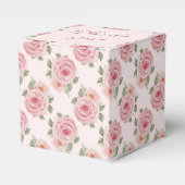 roze roze roze tuinkrab floreel patroon bedankdoosjes (Voorkant Zijde)