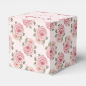 roze roze roze tuinkrab floreel patroon bedankdoosjes (Achterkant)