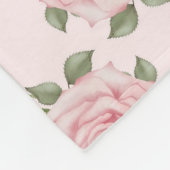  roze roze roze tuinkrab floreel patroon fleece deken (Hoek)