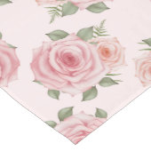 roze roze roze tuinkrab floreel patroon korte tafelloper (Hoek)