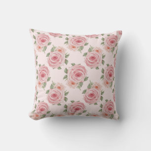  roze roze roze tuinkrab floreel patroon kussen