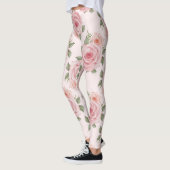 roze roze roze tuinkrab floreel patroon leggings (Links)