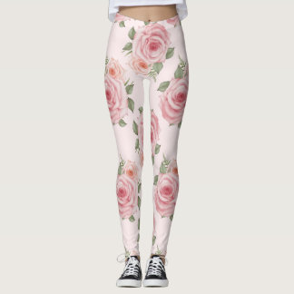 roze roze roze tuinkrab floreel patroon leggings