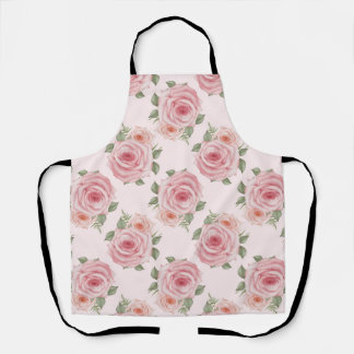 roze roze roze tuinkrab floreel patroon schort