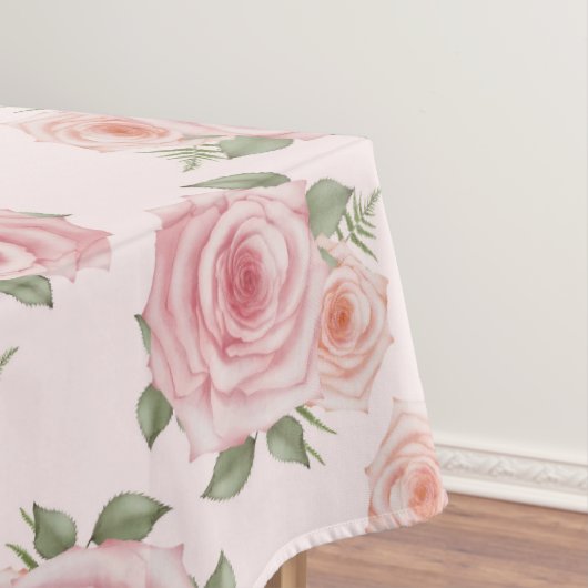  roze roze roze tuinkrab floreel patroon tafelkleed (Voorbeeld)