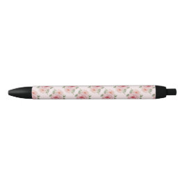  roze roze roze tuinkrab floreel patroon zwarte inkt pen