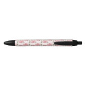  roze roze roze tuinkrab floreel patroon zwarte inkt pen (Achterkant)