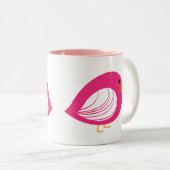 Roze, roze, roze vogels mok met tweetone koffie (Voorkant rechts)