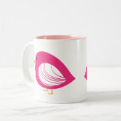 Roze, roze, roze vogels mok met tweetone koffie (Voorkant links)