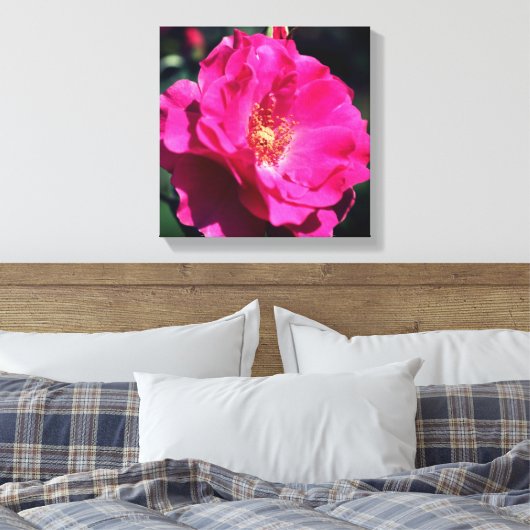 Roze roze roze volledig dicht canvas afdruk (Insitu (Slaapkamer))