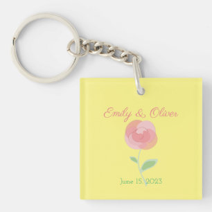 Roze roze roze vormgeving in moderne stijl sleutelhanger