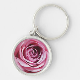 Roze roze roze waterverf bloem sleutelhanger
