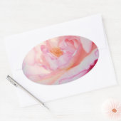 Roze roze roze waterverf ovale sticker (Envelop)