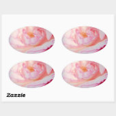 Roze roze roze waterverf ovale sticker (Vel)