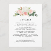 Roze roze roze witte finale bruiloft informatiekaartje (Voorkant)