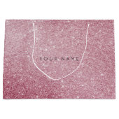 Roze roze roze witte glitter voor cadeautas (Voorkant)