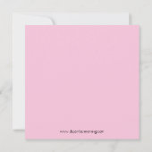 Roze Roze Roze Zwarte Geboorteaankondiging Aankondiging (Achterkant)