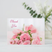 Roze roze rozen bedankt (Staand voorkant)