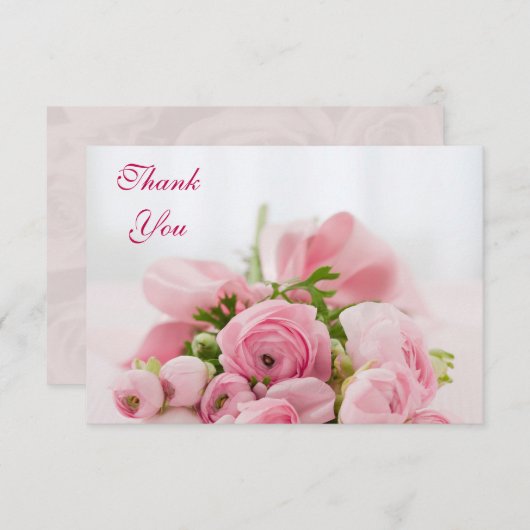 Roze roze rozen bedankt (Voorkant / Achterkant)