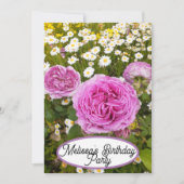 Roze Roze Rozen Bloem meisjes Kaart (Voorkant)