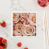 Roze Roze Rozen bruiloft Custom Papieren servetten (Insitu)