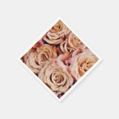 Roze Roze Rozen bruiloft Custom Papieren servetten (Hoek)