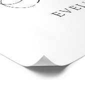 Roze roze rozen foliage Cross Baptisme Welkom Poster (Hoek)