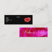 Roze roze rozen -  mini visitekaartje (Voorkant / Achterkant)