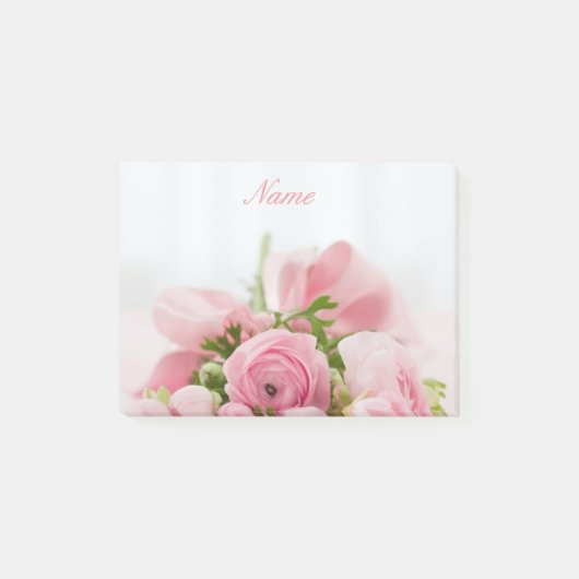Roze roze rozen post-it® notes (Voorkant)