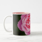 Roze roze rozen tweekleurige koffiemok (Links)