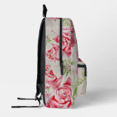 Roze Roze Rozen Waterverf Bloem Bloemen Kunst Bedrukte Rugzak (Links)
