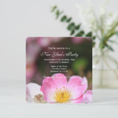 roze roze rozenbloem Nieuwjaarsfeest Kaart (Staand voorkant)