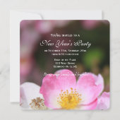 roze roze rozenbloem Nieuwjaarsfeest Kaart (Voorkant)