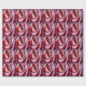 Roze roze rozenbloem waterverf abstracte kunst cadeaupapier (Vlak)