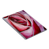 Roze roze rozenbloem waterverf abstracte kunst notitieboek (Rechterzijde)