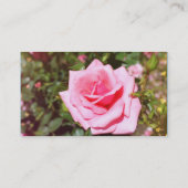 roze roze rozenbloembride en groom nieuwe adreskaa visitekaartje (Achterkant)