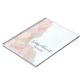 Roze roze rozenkwarts weddenschap notitieboek (Linkerzijde)
