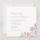  roze roze rozenplein bruiloft kaart (Voorkant)