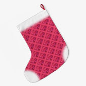 Roze roze rozenroze Roos kerststop Aangepast Grote Kerstsok (Achterkant (Hangend))