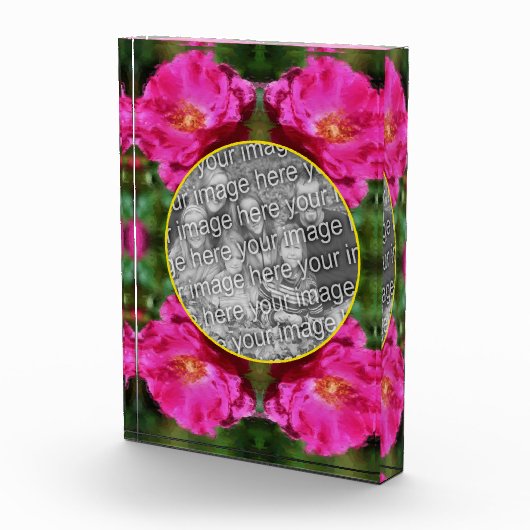 Roze Roze schilderij Bloem Voeg uw Fotoblokken (Rechts)