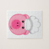 Roze roze schop legpuzzel (Horizontaal)