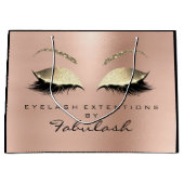 Roze roze schuine streep large cadeautasje (Voorkant)